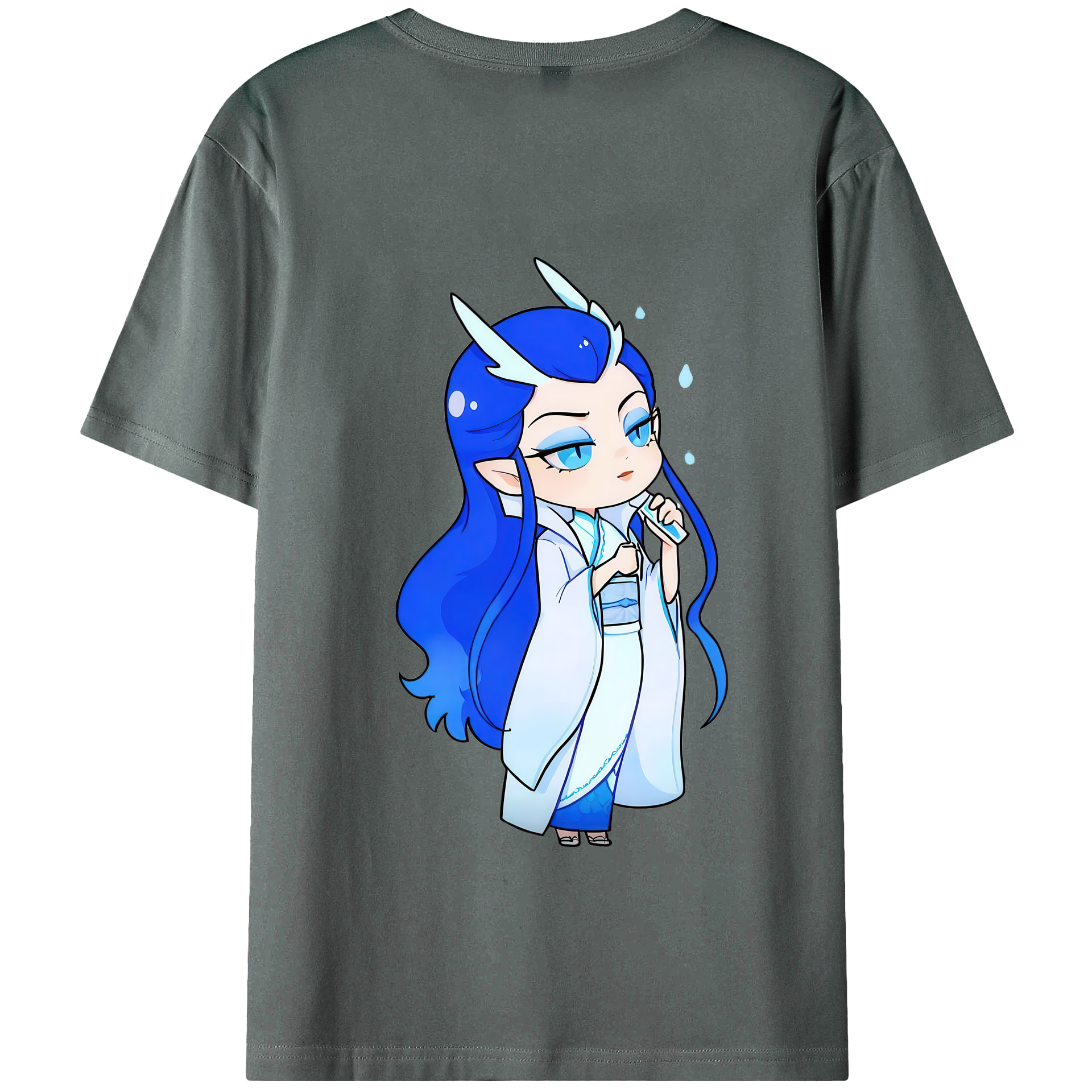 （画像用） Ne Zha 2 ナタ 魔童の大暴れ 綿100％半袖Tシャツ（背面プリント）